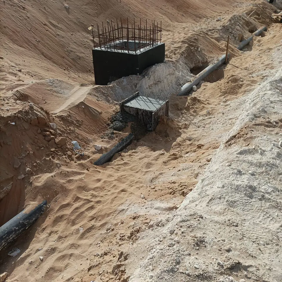 HDPE Pipeline Road Crossing: Concrete Encasement & Thrust Blocks