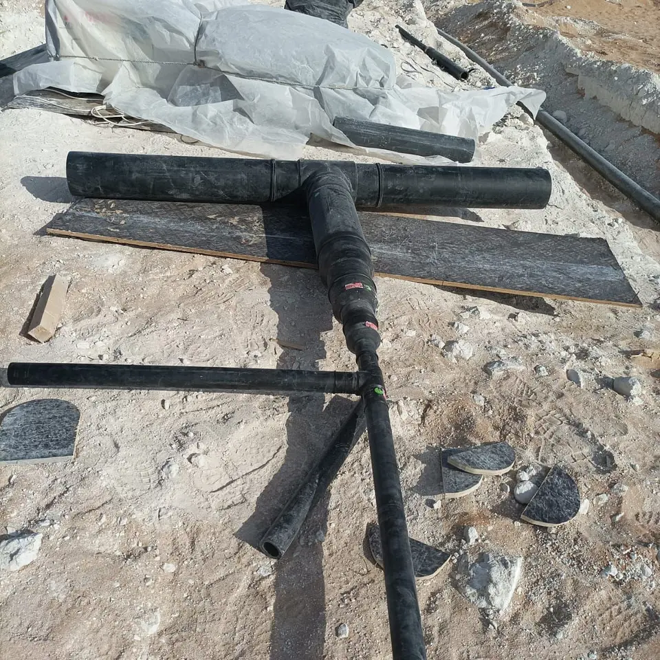 HDPE Pipeline Road Crossing: Concrete Encasement & Thrust Blocks, photo 2